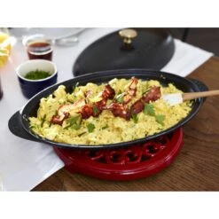 Staub Ovenschaal Met Deksel 31 Cm, Ovaal, Zwart -Keukenwinkel Met Korting 000017146