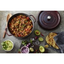 Staub Gietijzeren Braadpan 28 Cm / 6,75 L, Rond, Grenadine Rood -Keukenwinkel Met Korting 000017580