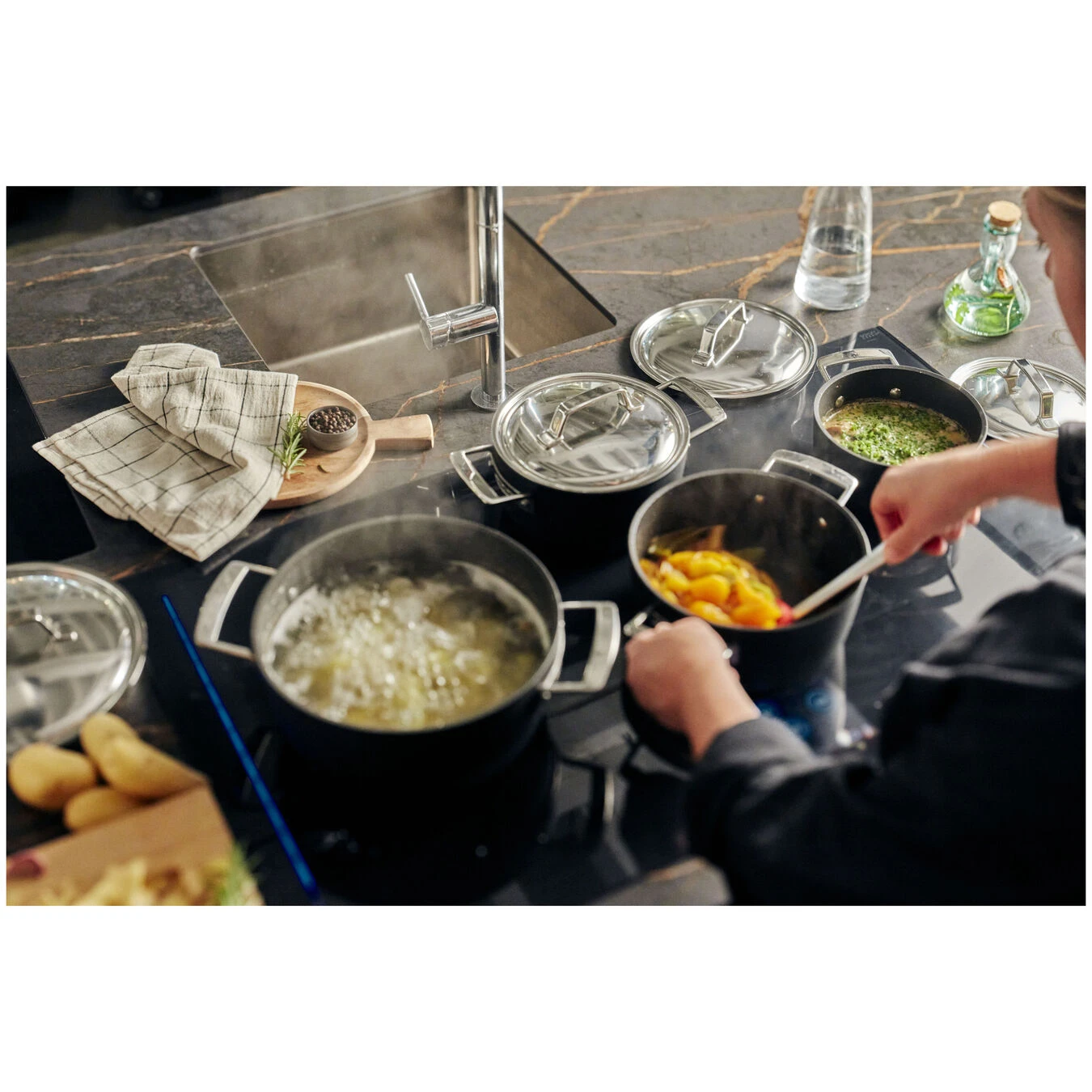 Demeyere Potten- En Pannenset, 4-delig 4 Demeyere Potten- En Pannenset, 4-delig - Afbeelding 2