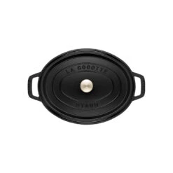 Staub Gietijzeren Braadpan 37 Cm / 8 L, Ovaal, Zwart -Keukenwinkel Met Korting 40500 231 0 3 4