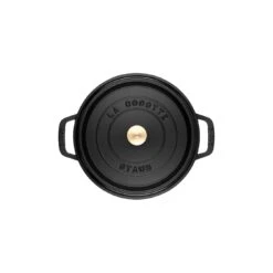 Staub Gietijzeren Braadpan 26 Cm / 5,25 L, Rond, Zwart -Keukenwinkel Met Korting 40500 241 0 8 2