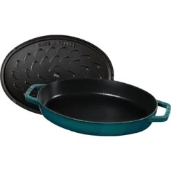 Staub Ovenschaal Met Deksel 33 Cm, Ovaal, La-mer 12 Staub Ovenschaal Met Deksel 33 Cm, Ovaal, La-mer -Keukenwinkel Met Korting 40501 125 0 6