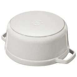 Staub Gietijzeren Braadpan 24 Cm / 3,8 L, Rond, White Truffle -Keukenwinkel Met Korting 40501 412 0 4