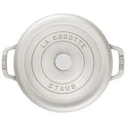 Staub Gietijzeren Braadpan 26 Cm / 5,25 L, Rond, White Truffle -Keukenwinkel Met Korting 40501413 2
