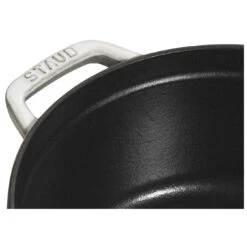 Staub Gietijzeren Braadpan 26 Cm / 5,25 L, Rond, White Truffle -Keukenwinkel Met Korting 40501413 4