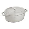 Staub Gietijzeren Braadpan 31 Cm / 5,5 L, Ovaal, White Truffle -Keukenwinkel Met Korting 40501416