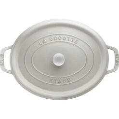 Staub Gietijzeren Braadpan 31 Cm / 5,5 L, Ovaal, White Truffle 10 Staub Gietijzeren Braadpan 31 Cm / 5,5 L, Ovaal, White Truffle -Keukenwinkel Met Korting 40501416 3