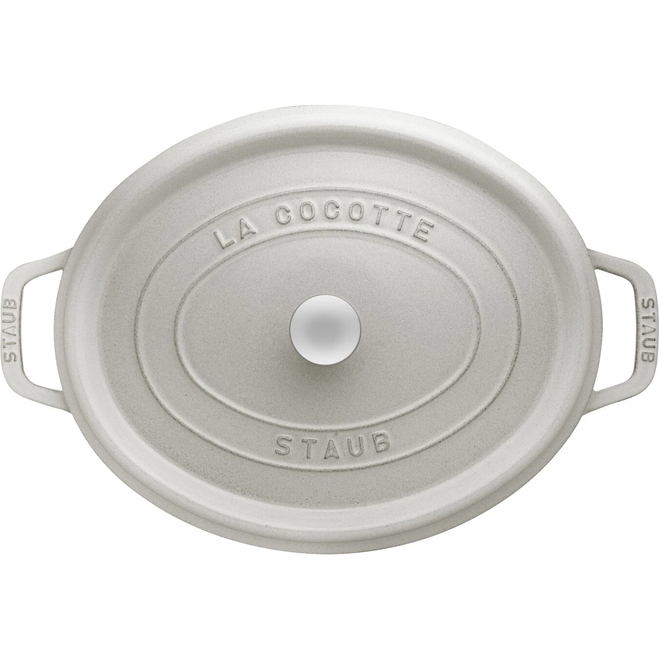 Staub Gietijzeren Braadpan 31 Cm / 5,5 L, Ovaal, White Truffle 5 Staub Gietijzeren Braadpan 31 Cm / 5,5 L, Ovaal, White Truffle - Afbeelding 3