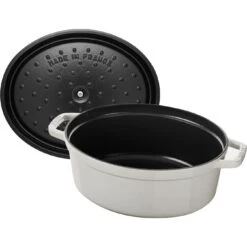 Staub Gietijzeren Braadpan 31 Cm / 5,5 L, Ovaal, White Truffle 12 Staub Gietijzeren Braadpan 31 Cm / 5,5 L, Ovaal, White Truffle -Keukenwinkel Met Korting 40501416 5