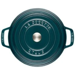 Staub Gietijzeren Braadpan 24 Cm / 3,8 L, Rond, La-mer 12 Staub Gietijzeren Braadpan 24 Cm / 3,8 L, Rond, La-mer -Keukenwinkel Met Korting 40508 654 0 8