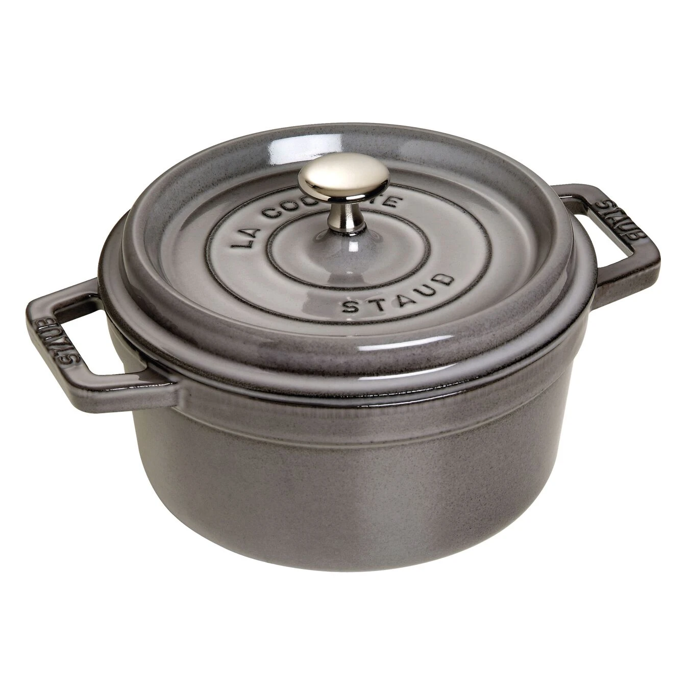 Staub Gietijzeren Braadpan 22 Cm / 2,5 L, Rond, Grafietgrijs 3 Staub Gietijzeren Braadpan 22 Cm / 2,5 L, Rond, Grafietgrijs