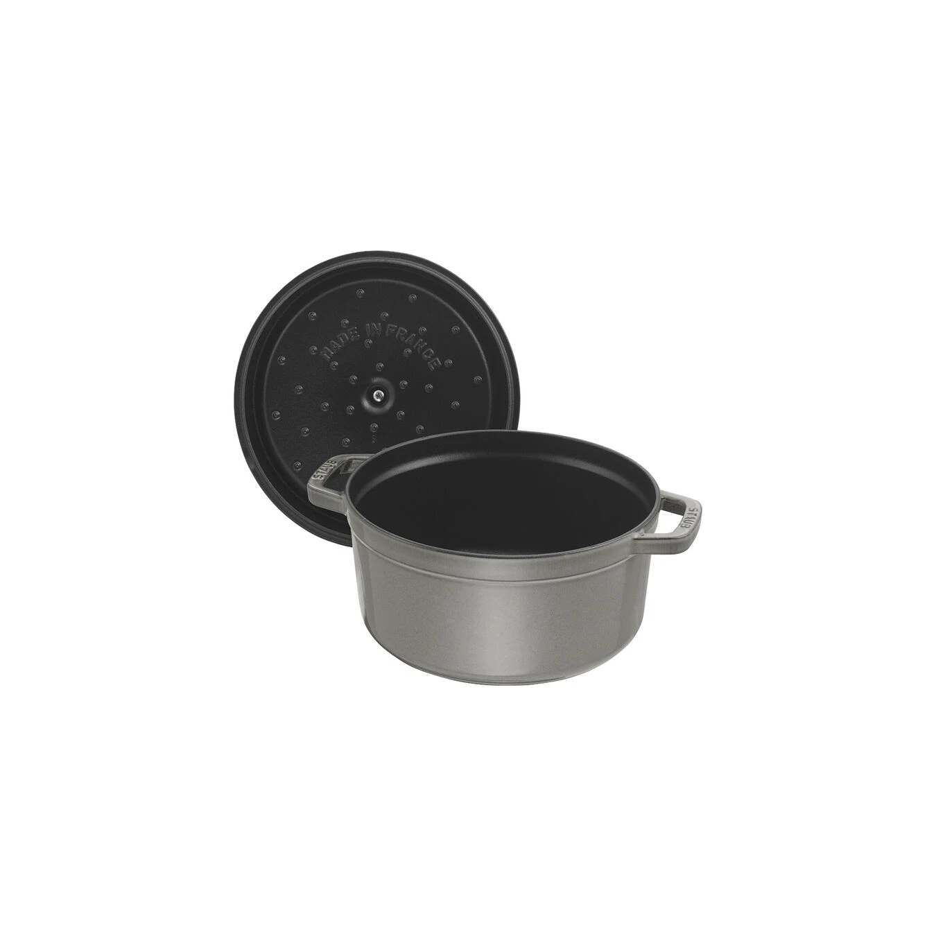 Staub Gietijzeren Braadpan 18 Cm / 1,7 L, Rond, Grafietgrijs 6 Staub Gietijzeren Braadpan 18 Cm / 1,7 L, Rond, Grafietgrijs - Afbeelding 4
