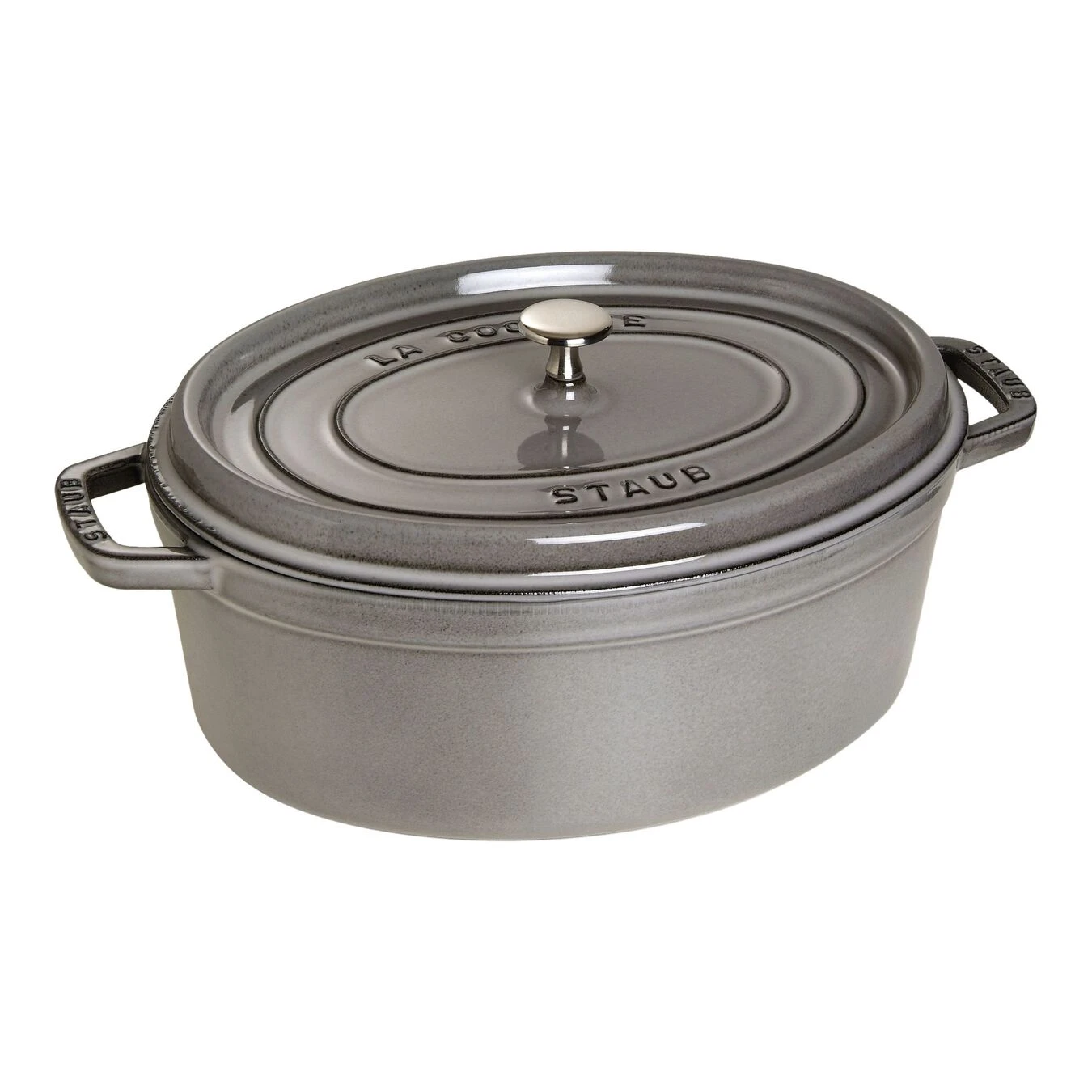 Staub Gietijzeren Braadpan 33 Cm / 6,75 L, Ovaal, Grafietgrijs 3 Staub Gietijzeren Braadpan 33 Cm / 6,75 L, Ovaal, Grafietgrijs