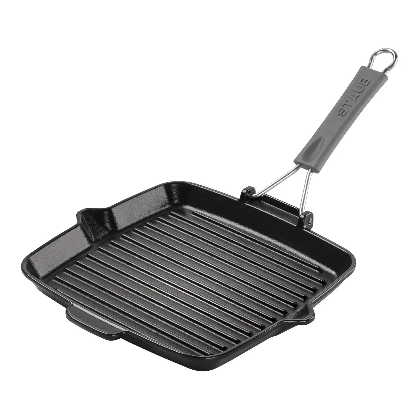 Staub Grillpan Met Schenktuit 24 X 24 Cm, Zwart 3 Staub Grillpan Met Schenktuit 24 X 24 Cm, Zwart