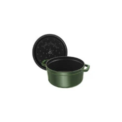 Staub Gietijzeren Braadpan 28 Cm / 6,75 L, Rond, Basilicum -Keukenwinkel Met Korting 40509 354 0 5 1