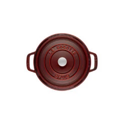 Staub Gietijzeren Braadpan 26 Cm / 5,25 L, Rond, Grenadine Rood -Keukenwinkel Met Korting 40509 355 0 2 1