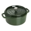 Staub Gietijzeren Braadpan 26 Cm / 5,25 L, Rond, Basilicum -Keukenwinkel Met Korting 40509 356 0 1