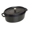 Staub Gietijzeren Braadpan 37 Cm / 8 L, Ovaal, Zwart -Keukenwinkel Met Korting 40509 370 0 1