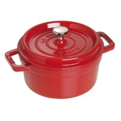 Staub Gietijzeren Braadpan 20 Cm / 2,2 L, Rond, Kersenrood -Keukenwinkel Met Korting 40509 820 0 2