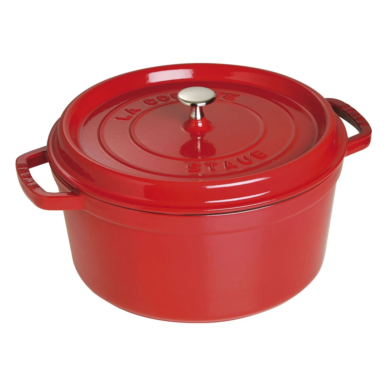 Staub Gietijzeren Braadpan 30 Cm / 8,4 L, Rond, Kersenrood 3 Staub Gietijzeren Braadpan 30 Cm / 8,4 L, Rond, Kersenrood