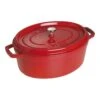 Staub Gietijzeren Braadpan 33 Cm / 6,75 L, Ovaal, Kersenrood -Keukenwinkel Met Korting 40509 872 0 1 1