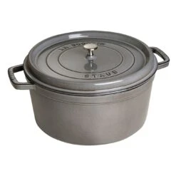 Staub Gietijzeren Braadpan 30 Cm / 8,4 L, Rond, Grafietgrijs