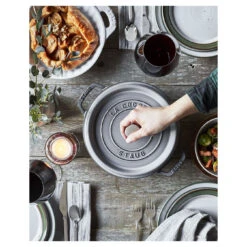 Staub Gietijzeren Braadpan 24 Cm / 3,8 L, Rond, Grafietgrijs -Keukenwinkel Met Korting 750030969