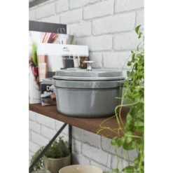 Staub Gietijzeren Braadpan 16 Cm / 1,25 L, Rond, Grafietgrijs -Keukenwinkel Met Korting 750032229