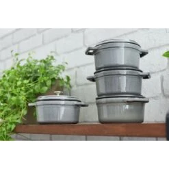 Staub Gietijzeren Braadpan 14 Cm / 800 Ml, Rond, Grafietgrijs -Keukenwinkel Met Korting 750032233 1